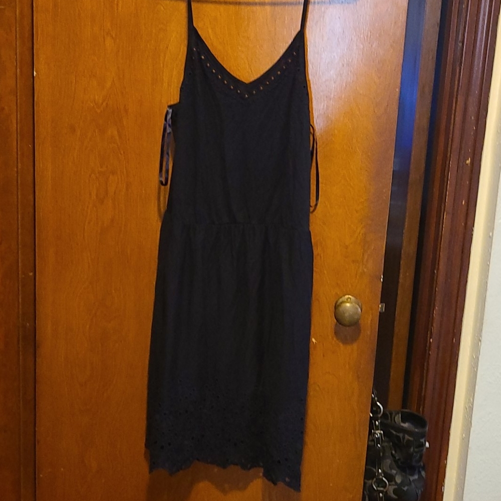 Loft blue spaghetti strap summer dress